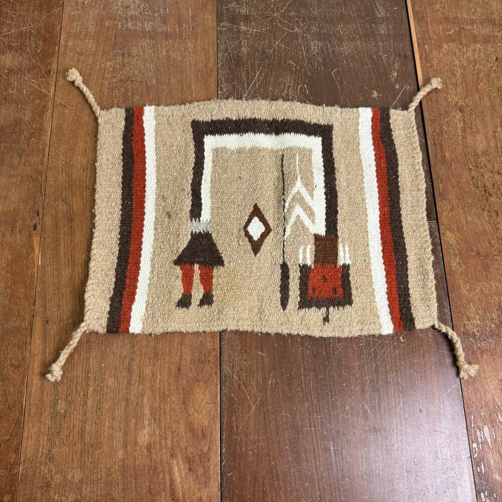 Vintage Native American Southwestern hand Woven Decorative Rug
